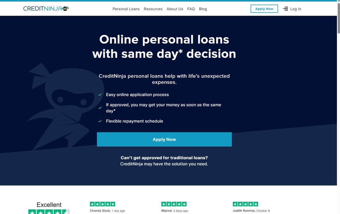 Top 6 Lenders for Emergency Loans for Bad Credit in 2026 CreditNinja – creditninja.com